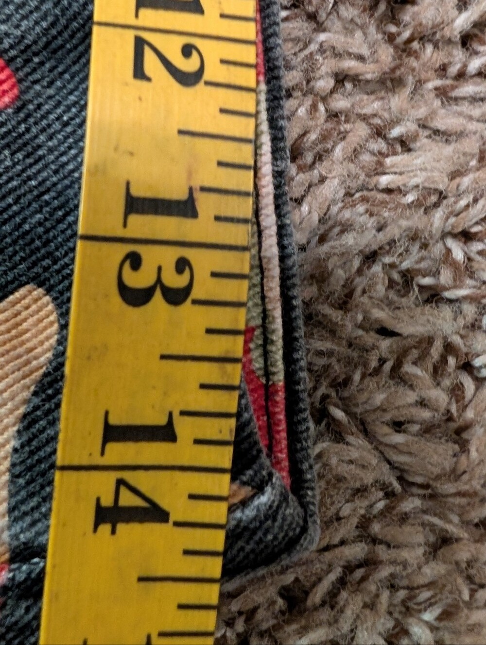 Kids Black Denim Jeans with Bright Daisy Print - Picture 5 of 5